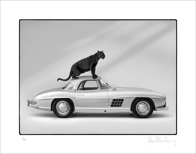 Original Car Photography by Paul Fuentes | Black & White Art on Paper | Black Velvet | Limited Edition (S)