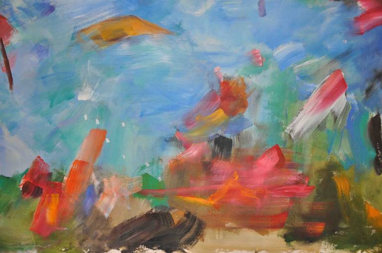 Original Abstract Expressionism Abstract Painting by Richard Kattman