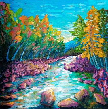 River Rocks - Oil Painting