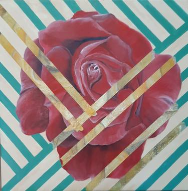 Original Modernism Botanic Mixed Media by Sharon Maclaren