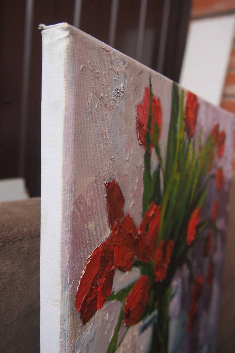 Original Impressionism Floral Painting by Urimia Evteeva