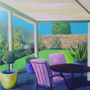 Original Garden Painting by Manon Saur