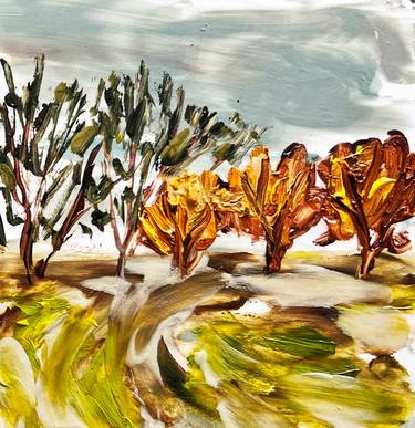 Print of Impressionism Tree Paintings by Kateryna Oliinyk