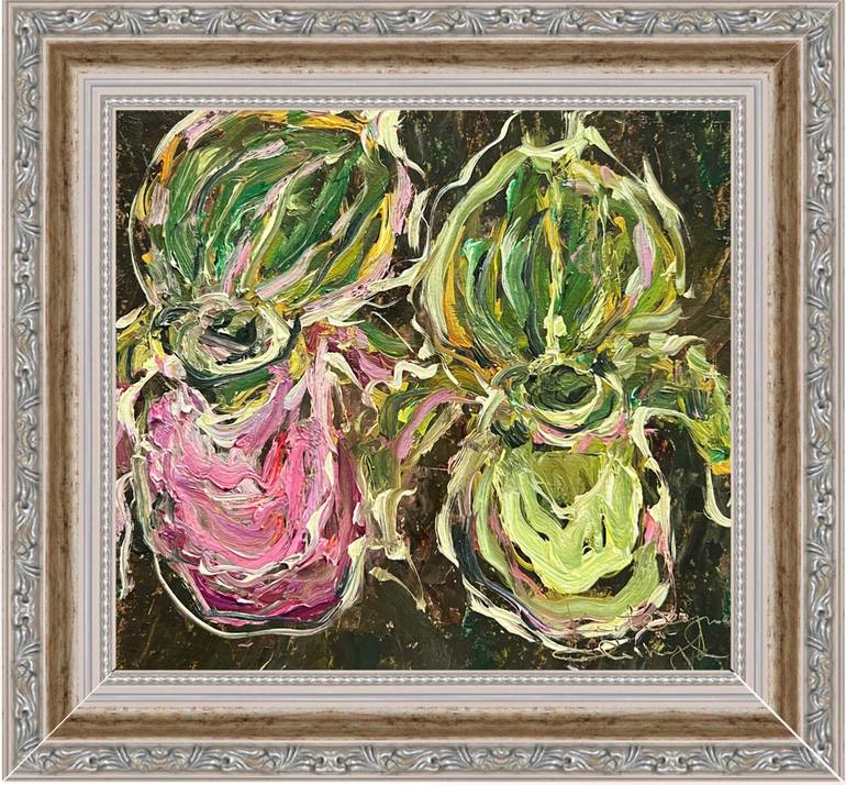 Original Abstract Floral Paintings by Kateryna Oliinyk