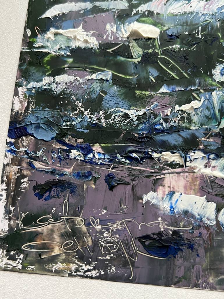 Original Abstract Seascape Painting by Kateryna Oliinyk