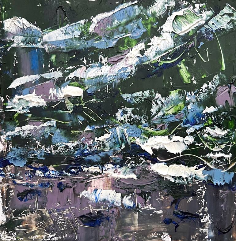 Original Abstract Seascape Painting by Kateryna Oliinyk