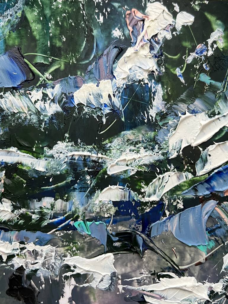 Original Abstract Seascape Painting by Kateryna Oliinyk