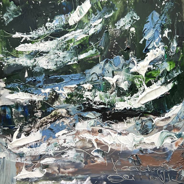 Original Abstract Seascape Painting by Kateryna Oliinyk