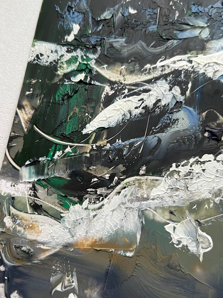 Original Abstract Seascape Painting by Kateryna Oliinyk