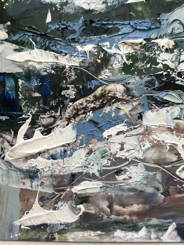 Original Abstract Seascape Painting by Kateryna Oliinyk