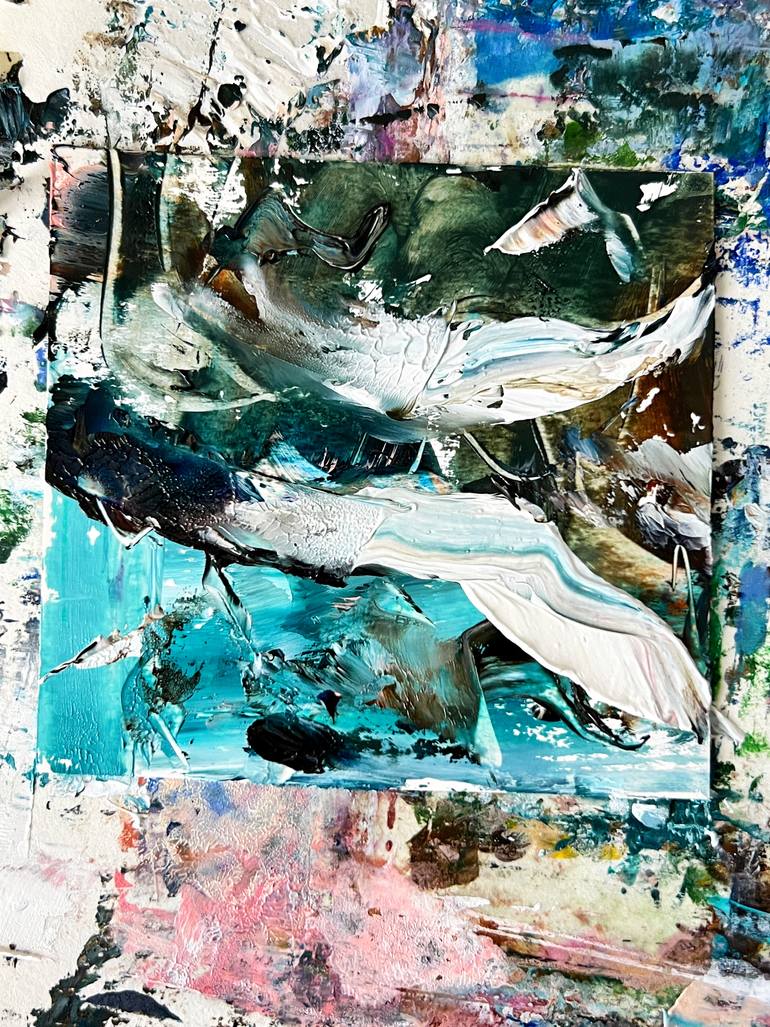 Original Abstract Ocean Painting by Kateryna Oliinyk