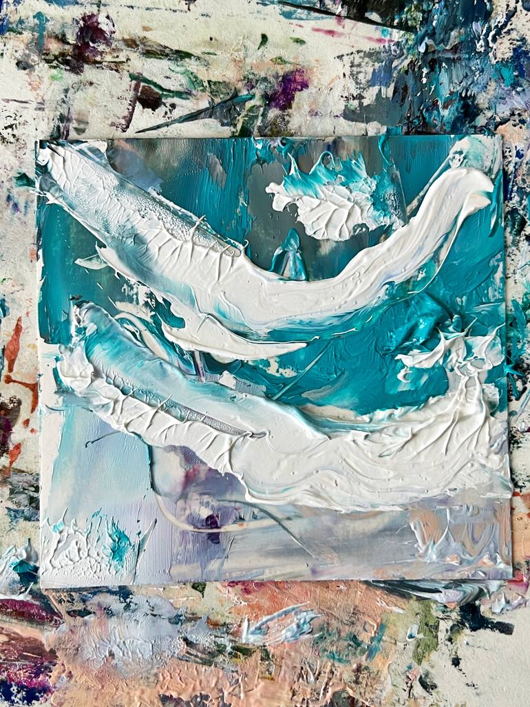 Original Abstract Ocean Painting by Kateryna Oliinyk