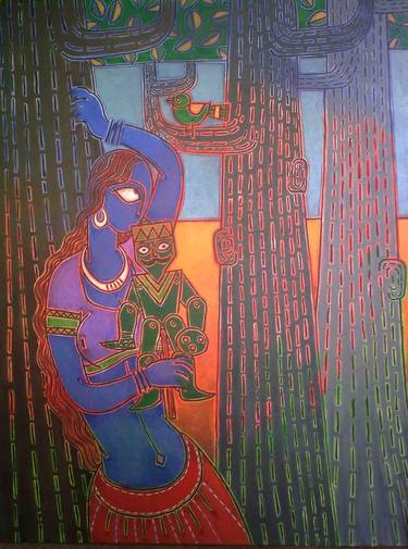 Original Figurative People Paintings by Santanu Nandan Dinda