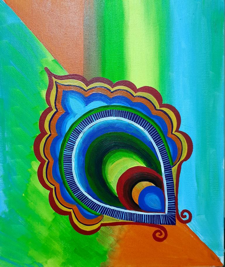 Feather of colors Painting by Madhuri Thaker | Saatchi Art