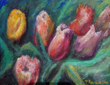 Original Impressionism Floral Paintings by Tatjana Tarasenko