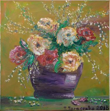 Original Impressionism Floral Paintings by Tatjana Tarasenko