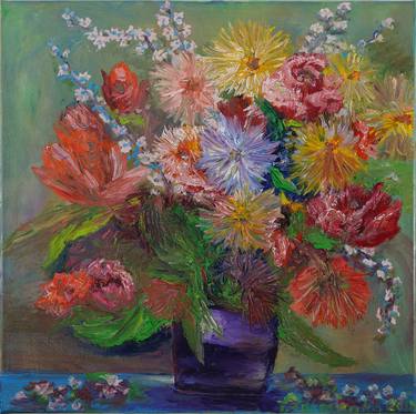 Original Impressionism Floral Paintings by Tatjana Tarasenko