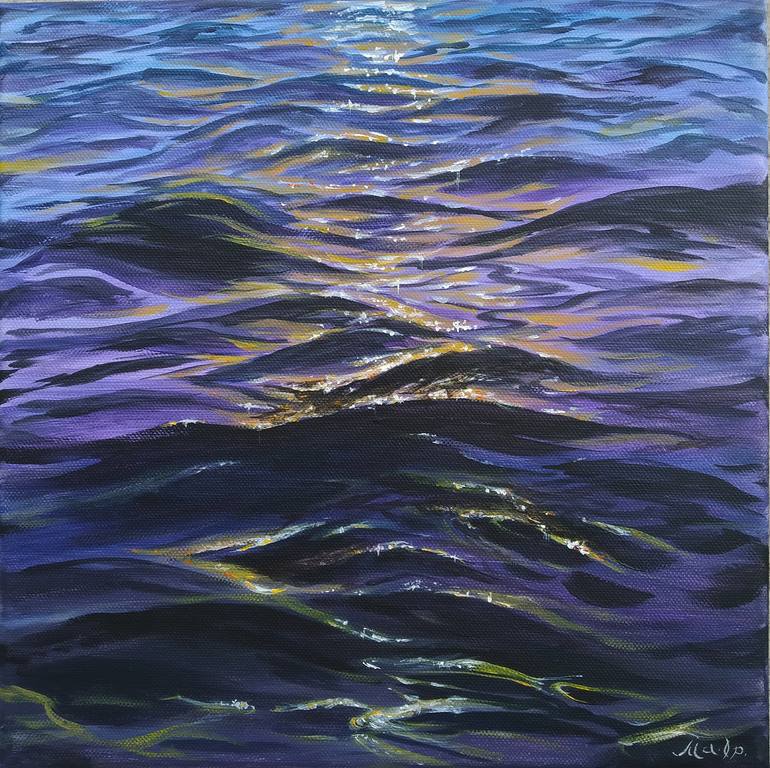 The sea in the sunset Painting by Marina Orlova - Shaiupova | Saatchi Art