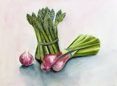 Original Figurative Food Paintings by Arabella Harcourt-Cooze