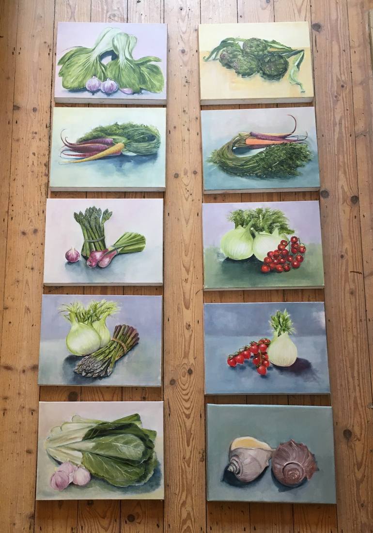 Original Fine Art Food Painting by Arabella Harcourt-Cooze