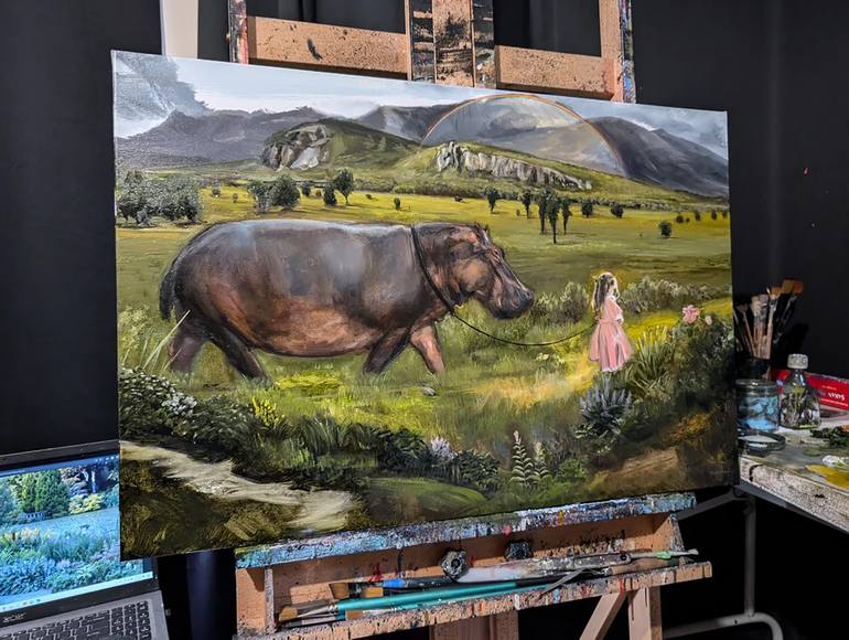 Original Romanticism Animal Painting by Sterling Vanderhoof