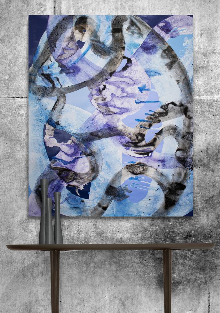 Original Abstract Expressionism Abstract Painting by Nicole Melnicky