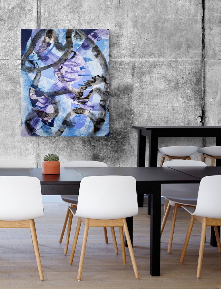 Original Abstract Expressionism Abstract Painting by Nicole Melnicky
