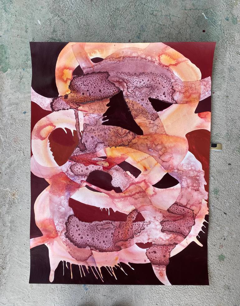 Original Abstract Expressionism Abstract Painting by Nicole Melnicky