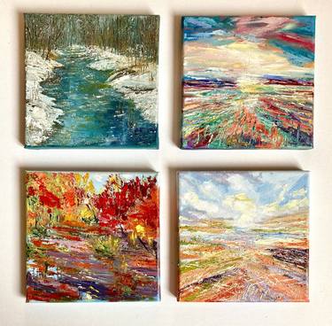 Print of Abstract Expressionism Landscape Paintings by Lusie Schellenberg