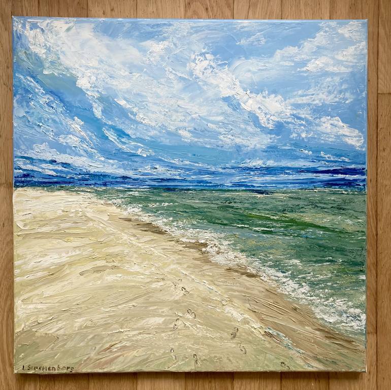 Original Expressionism Beach Painting by Lusie Schellenberg