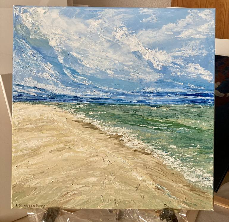 Original Expressionism Beach Painting by Lusie Schellenberg