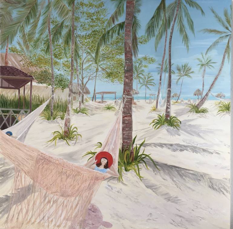 Original Contemporary Beach Painting by Lusie Schellenberg