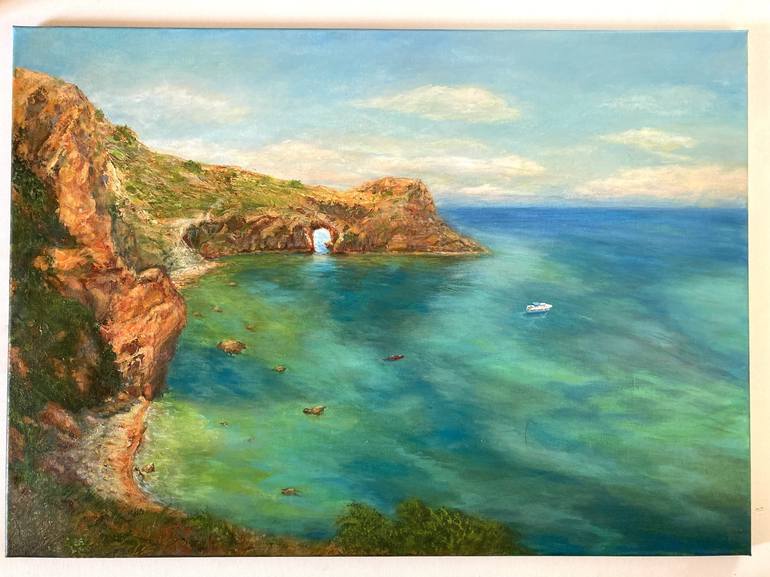 Original Photorealism Seascape Painting by Lusie Schellenberg