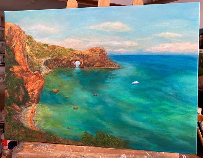 Original Photorealism Seascape Painting by Lusie Schellenberg