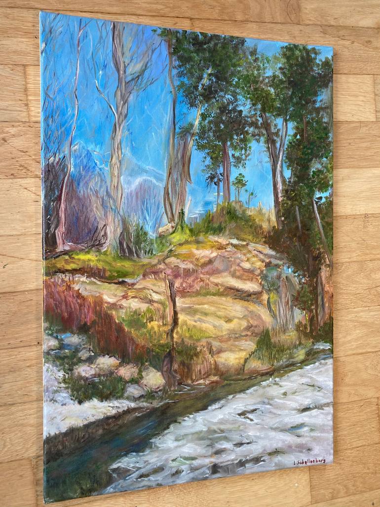 Original Impressionism Landscape Painting by Lusie Schellenberg