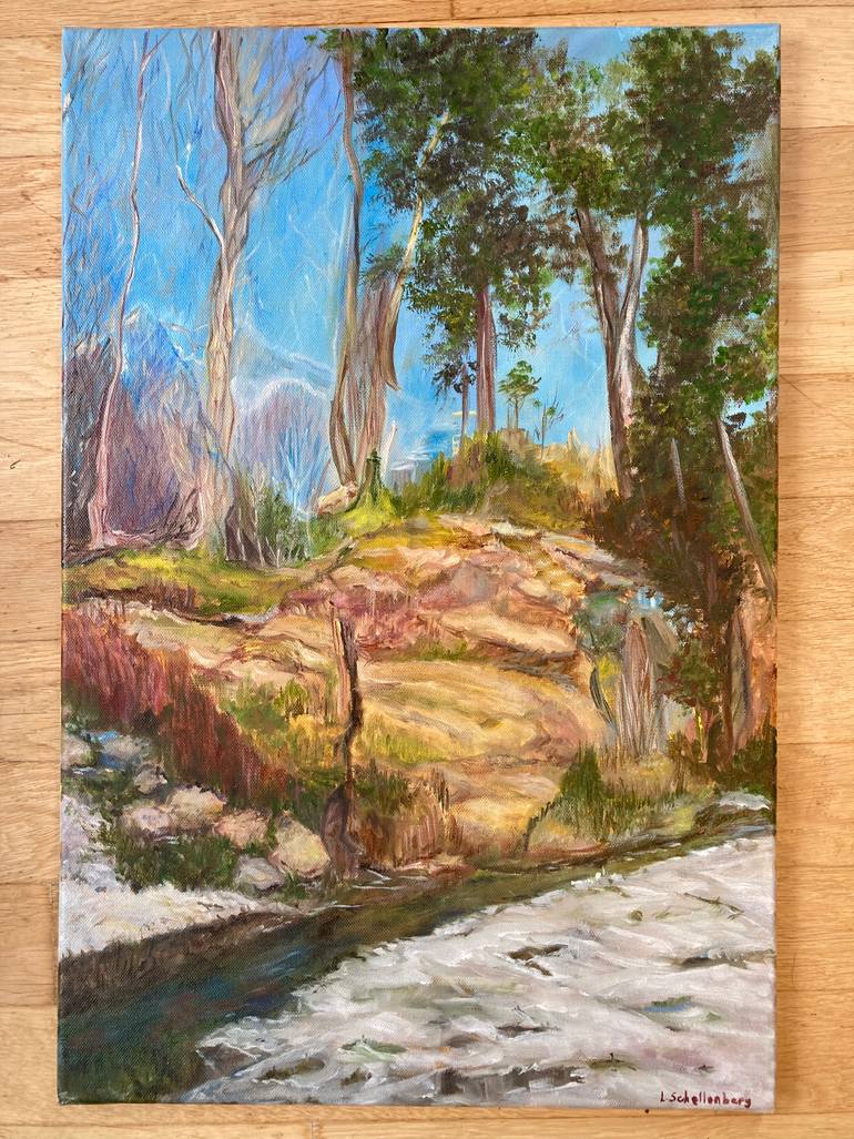 Original Impressionism Landscape Painting by Lusie Schellenberg