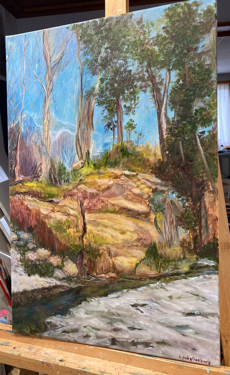Original Impressionism Landscape Painting by Lusie Schellenberg