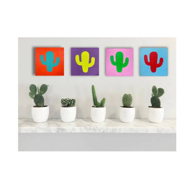 Original Pop Art Botanic Painting by Lusie Schellenberg