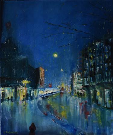 Print of Cities Paintings by Lusie Schellenberg