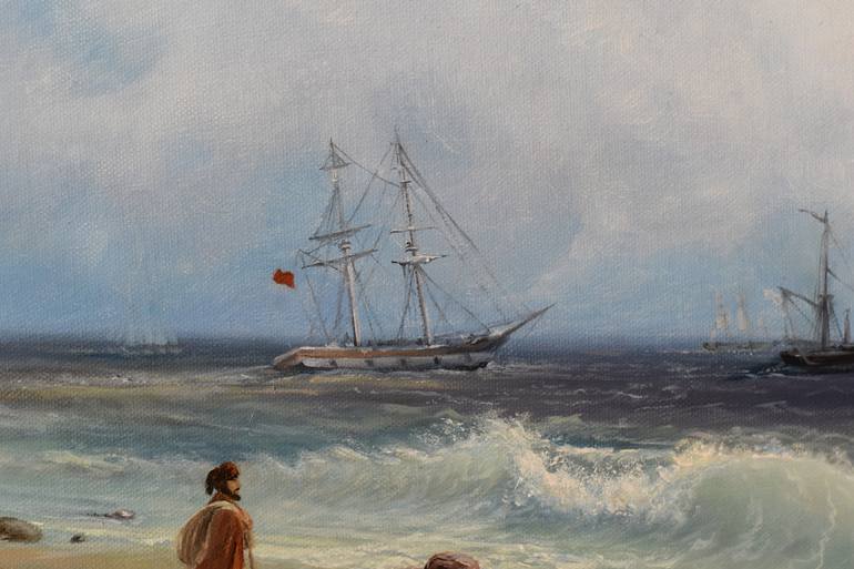 Original Expressionism Seascape Painting by Lusie Schellenberg