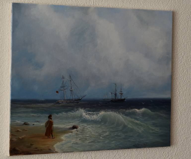 Original Expressionism Seascape Painting by Lusie Schellenberg