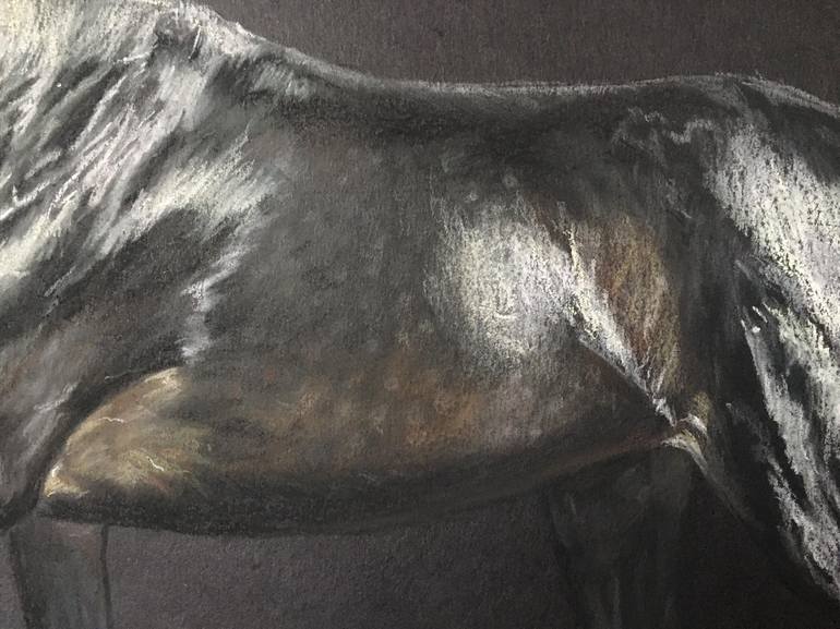 Original Fine Art Horse Painting by Lusie Schellenberg