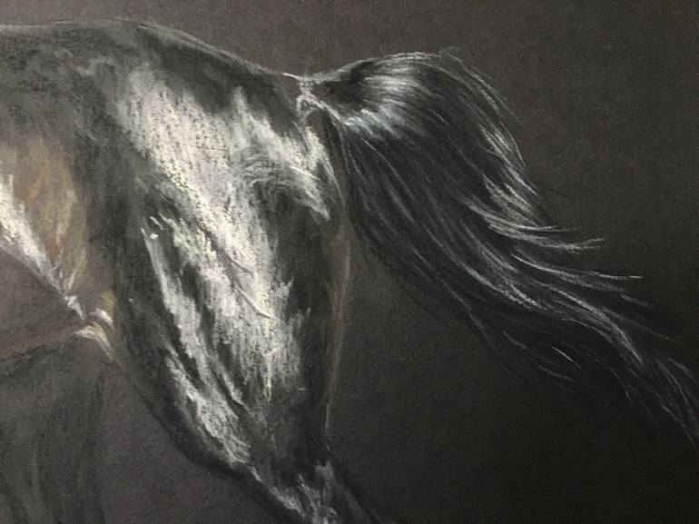 Original Fine Art Horse Painting by Lusie Schellenberg