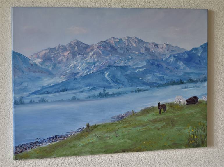 Original Impressionism Landscape Painting by Lusie Schellenberg