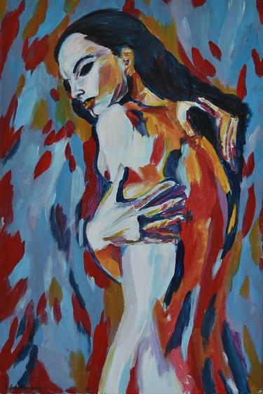 Original Abstract Women Paintings by Lusie Schellenberg