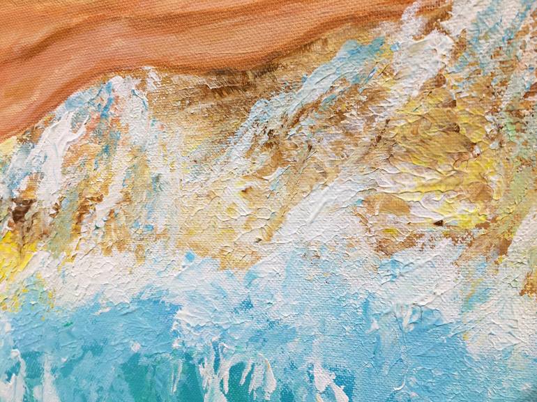 Original Abstract Beach Painting by Lusie Schellenberg