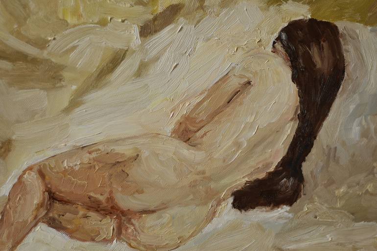 Original Impressionism Nude Painting by Lusie Schellenberg