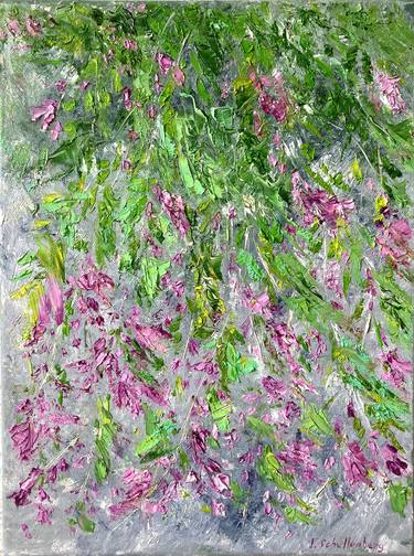 Print of Expressionism Floral Paintings by Lusie Schellenberg