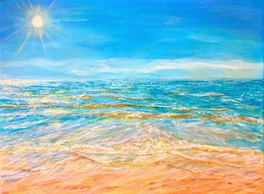 Print of Impressionism Seascape Paintings by Lusie Schellenberg