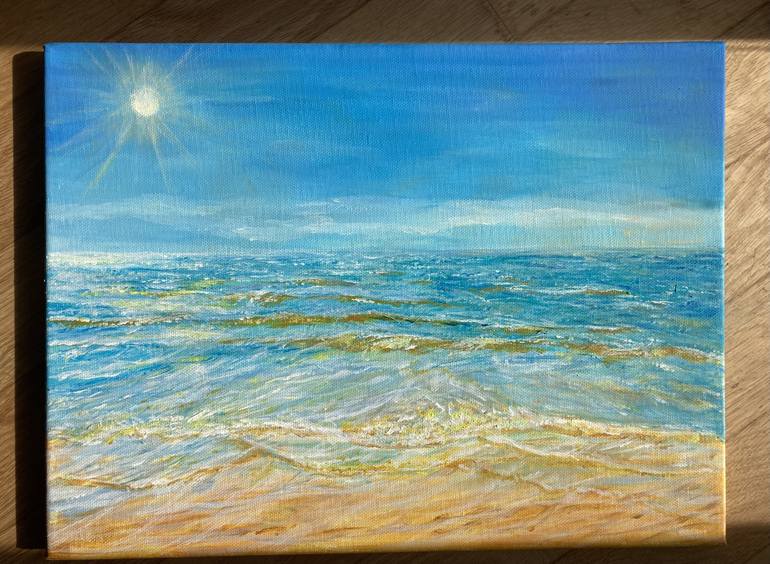 Original Impressionism Seascape Painting by Lusie Schellenberg